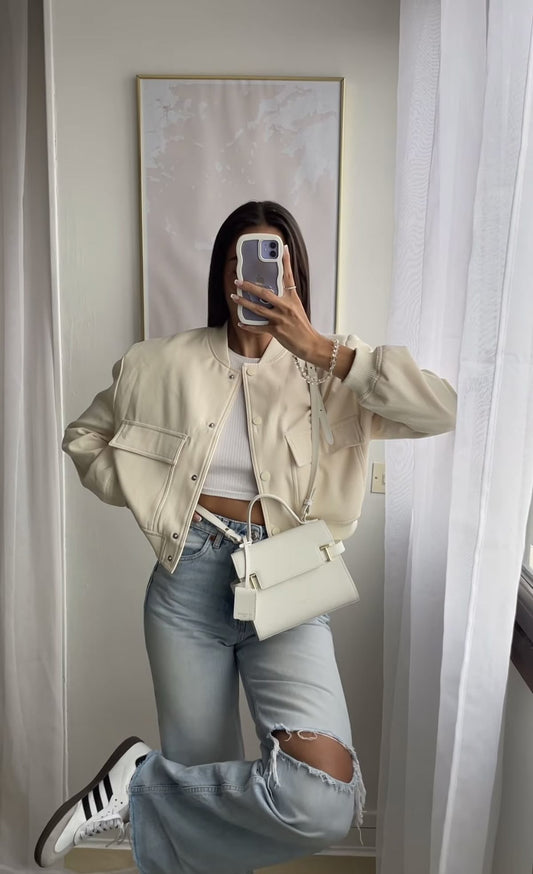 Bomber gamuza Zara con forro